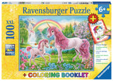 Magical Unicorns XXL Puzzle and Coloring Booklet (100 pcs)