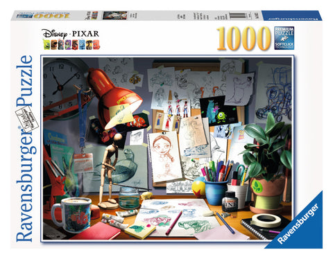 Disney Pixar: The Artist's Desk Puzzle (1000 pcs) – Finnegan's Toys & Gifts