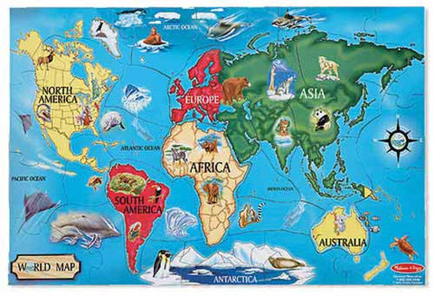 World Map Floor Puzzle - Finnegan's Toys & Gifts