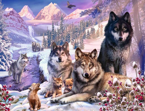Wolves in the Snow Puzzle (2000 pcs)