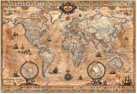 Antique World Map Puzzle (1000 pcs)