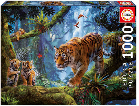 Educa - TIGERS IN THE TREE 1000 pcs Puzzle