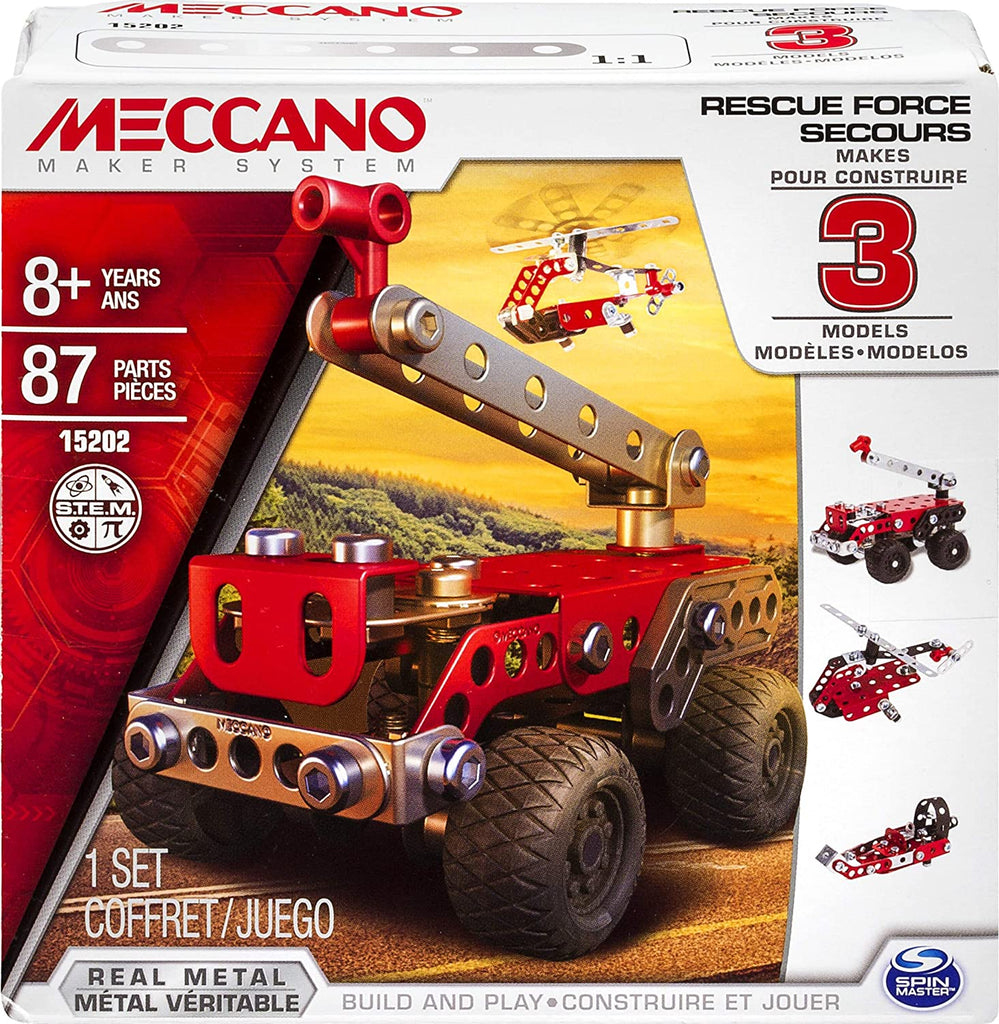 Meccano Rescue Squad 3 Model Set- Erector – Finnegan's Toys & Gifts