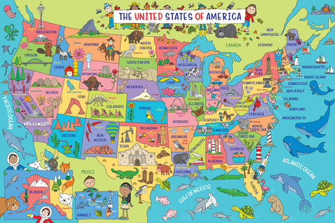 USA Map Floor Puzzle ( 48 pcs )