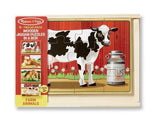 Wooden Jigsaw Puzzles in a Box:  Farm Animals