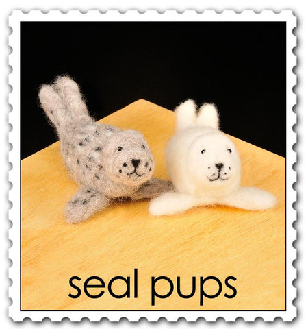 Needle Felting Kit - Seal Pups