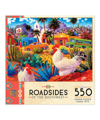 Gallos Blancos - Roadsides of the Southwest - 550 pc Puzzle